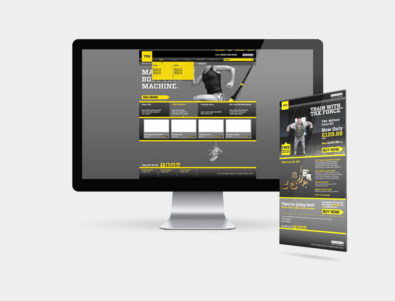 Escape Fitness - TRX® Microsite & Email Marketing