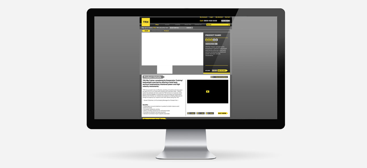 Escape Fitness - TRX® Microsite Product Page
