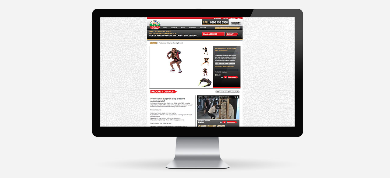 Escape Fitness - Bulgarian Bag Product Page