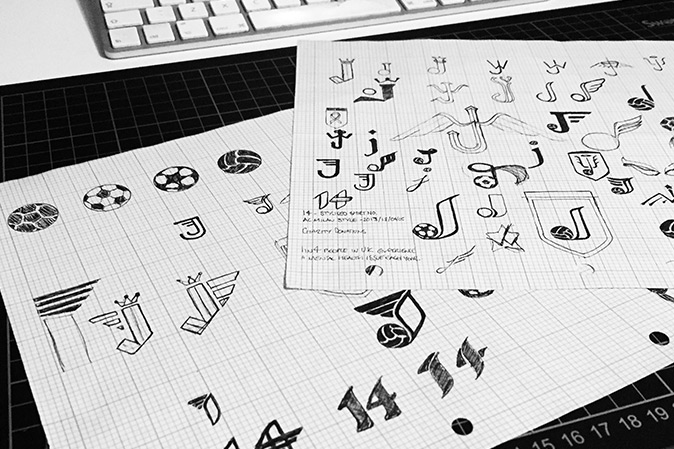 Joshua Warby Memorial Match - J-Wing Emblem Concept Sketches
