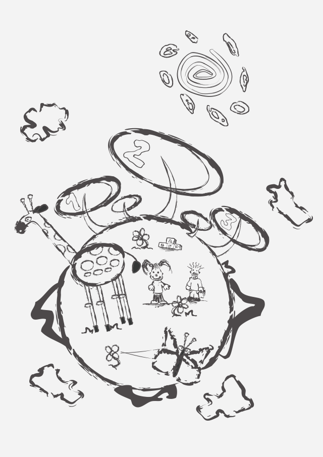 Vale Pre-School - Line Illustration